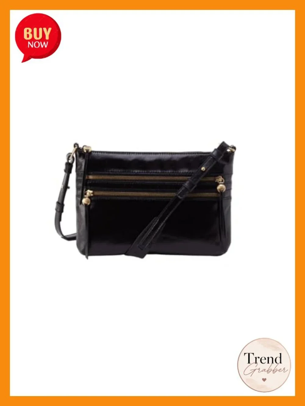 100% Leather Crossbody Bag with Multiple Pockets